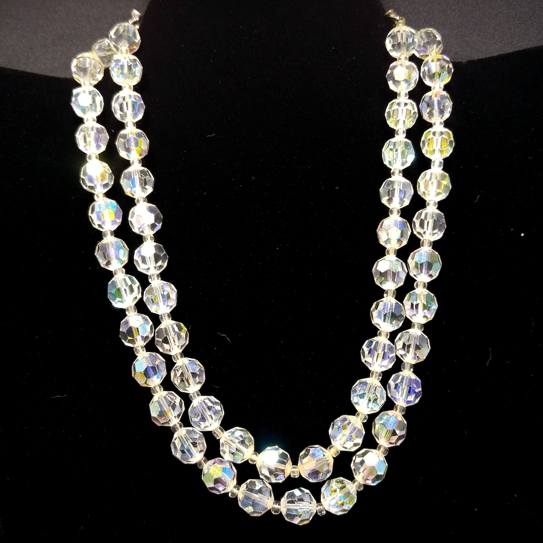 Venetian Custom Multi-Square Discontinued Swarovski Beads Collar - Bess  Heitner Jewelry Designs