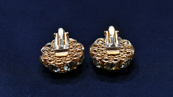 Judy Lee Green Rhinestone Clip Earrings, 1960s Vi… - image 7