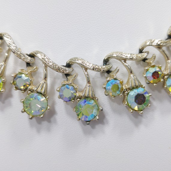 Coro Aurora Borealis Rhinestone Choker Necklace, … - image 2