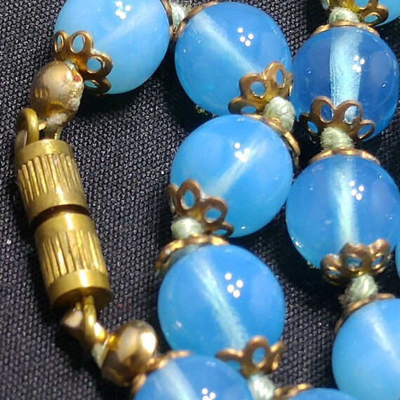 Vintage Murano Bead Hand Knotted Necklace, Three … - image 8