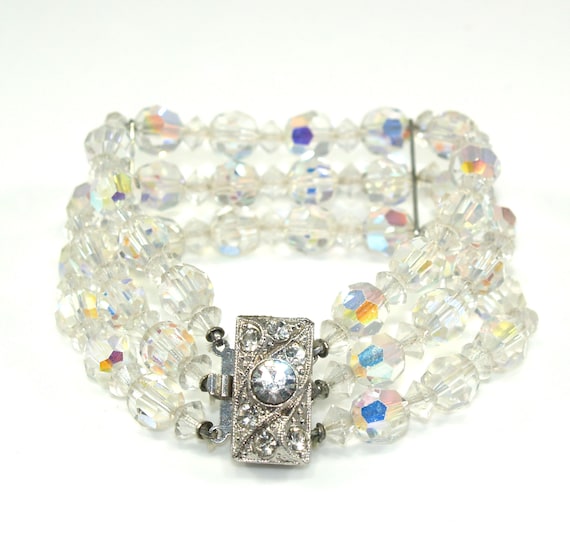 vintage aurora borealis bracelet