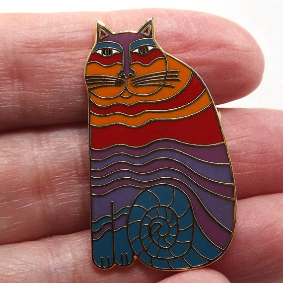 Laurel Burch "Rainbow Cats" Brooch, 1980s Vintage… - image 7