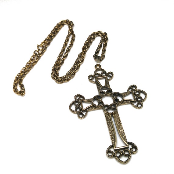 Sarah Coventry Victorian Cross Necklace, Limited … - image 2