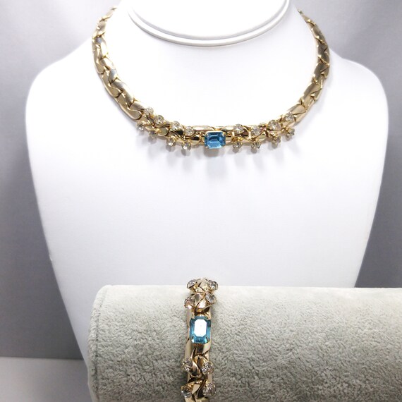 Vintage Gold Tone Rhinestone Chain Link Bracelet 7 - Etsy