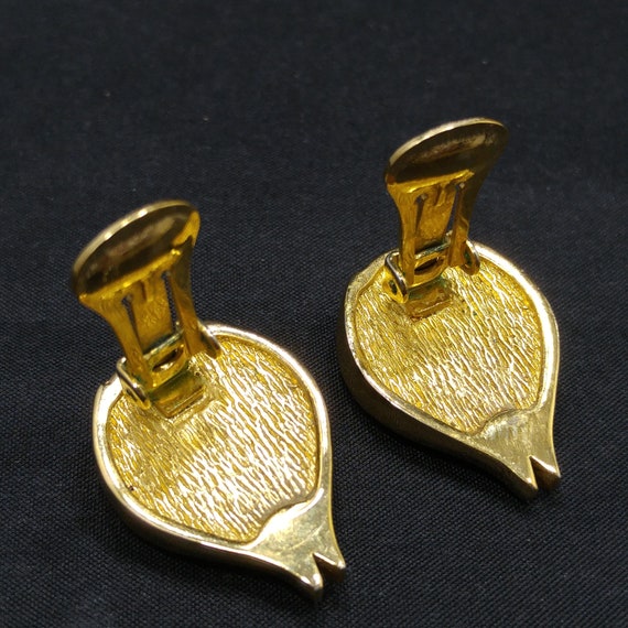 Christian Dior Cream Gold Plated Earrings, Rose B… - image 8