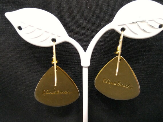 Laurel Burch Waterfall Design Earrings, Gold Plat… - image 2