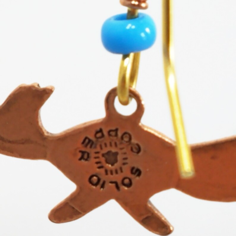 Vintage Roadrunner Solid Copper Earrings Etsy