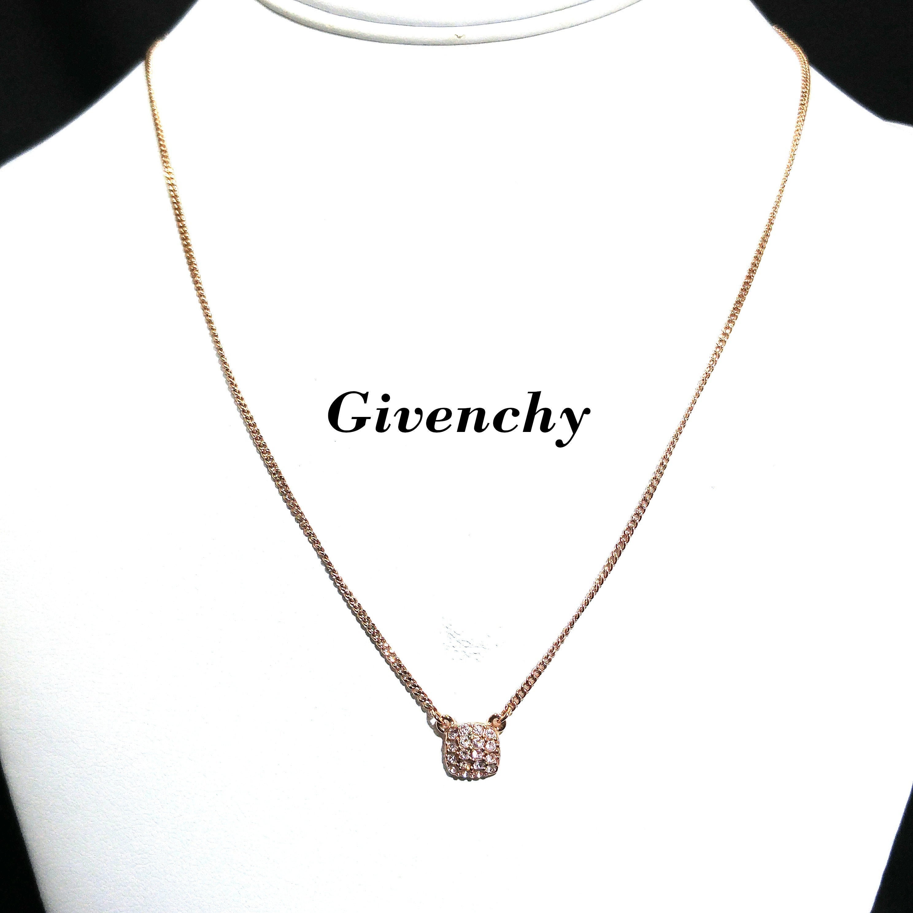 Givenchy Rose Gold Pendant Necklace, Pave Clear Rhinestones, 1990s Vintage  Jewelry - Etsy Hong Kong