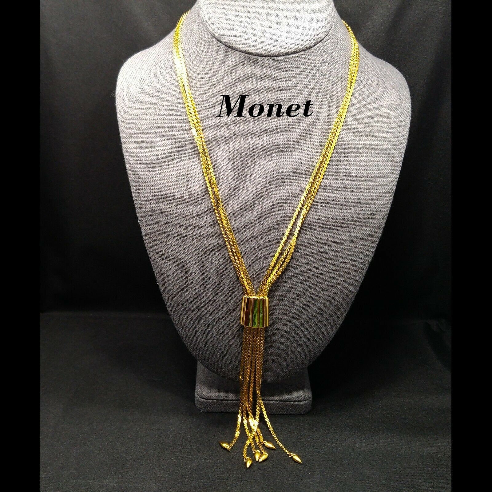 MONET 1970s Monet Tassel Lariat Necklace