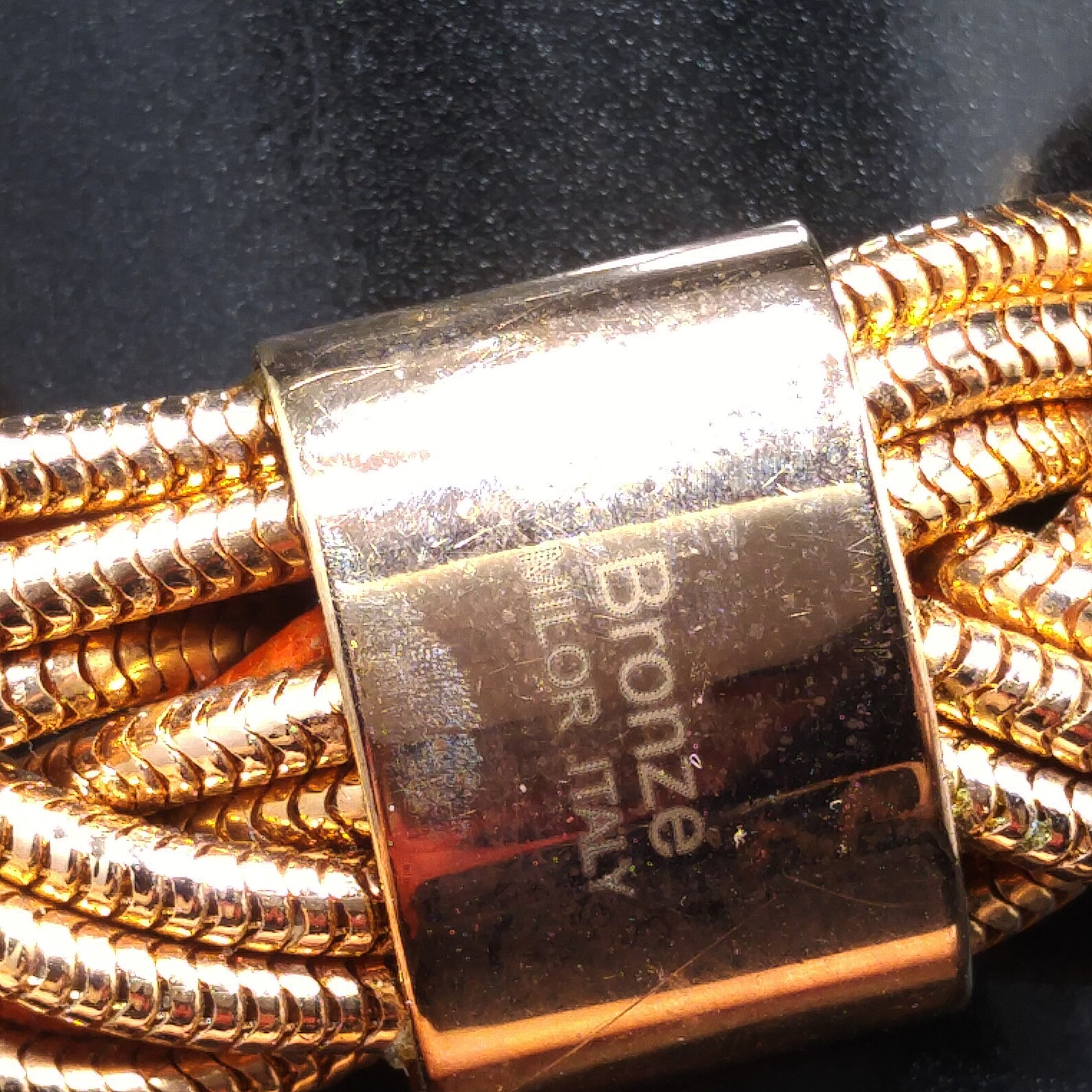 Bronze Milor Italy Bracelet Leather Braided & Snake Chain Etsy