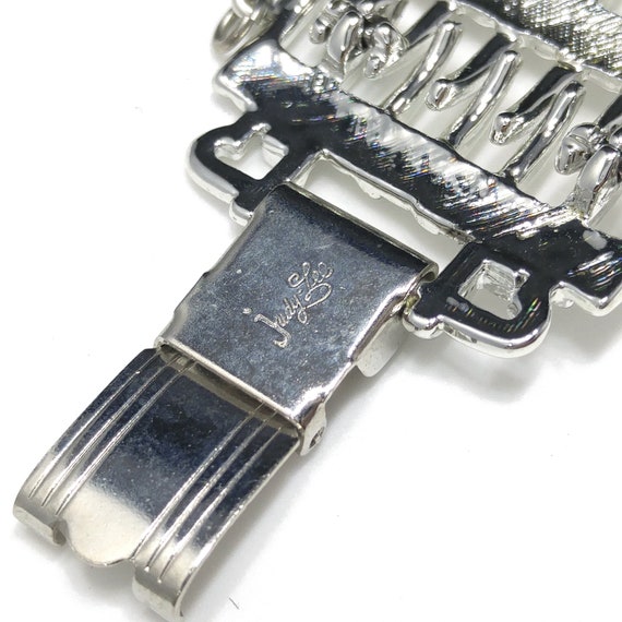 Judy Lee Wide Woven Metal Bracelet, Silver Tone, … - image 7