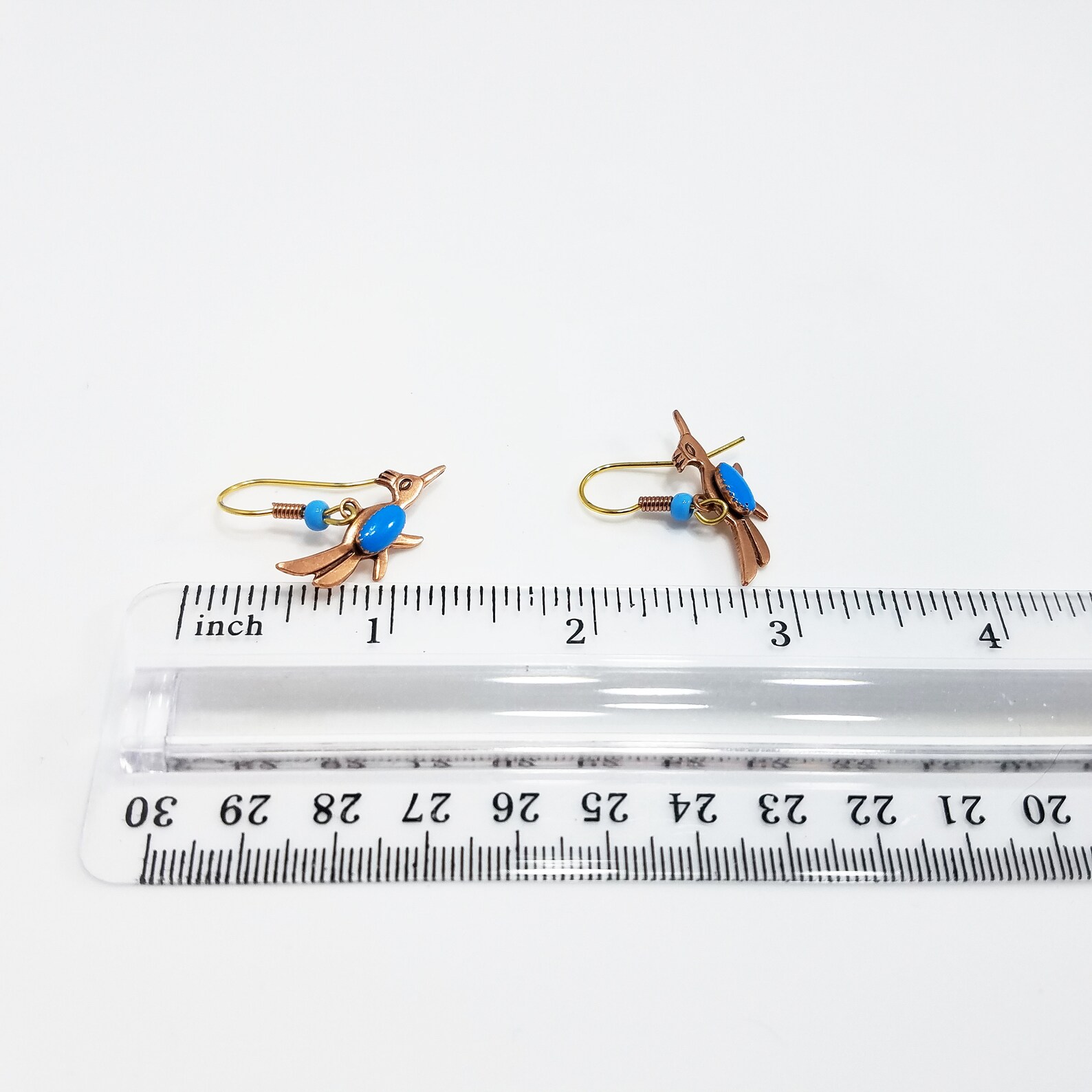 Vintage Roadrunner Solid Copper Earrings Etsy