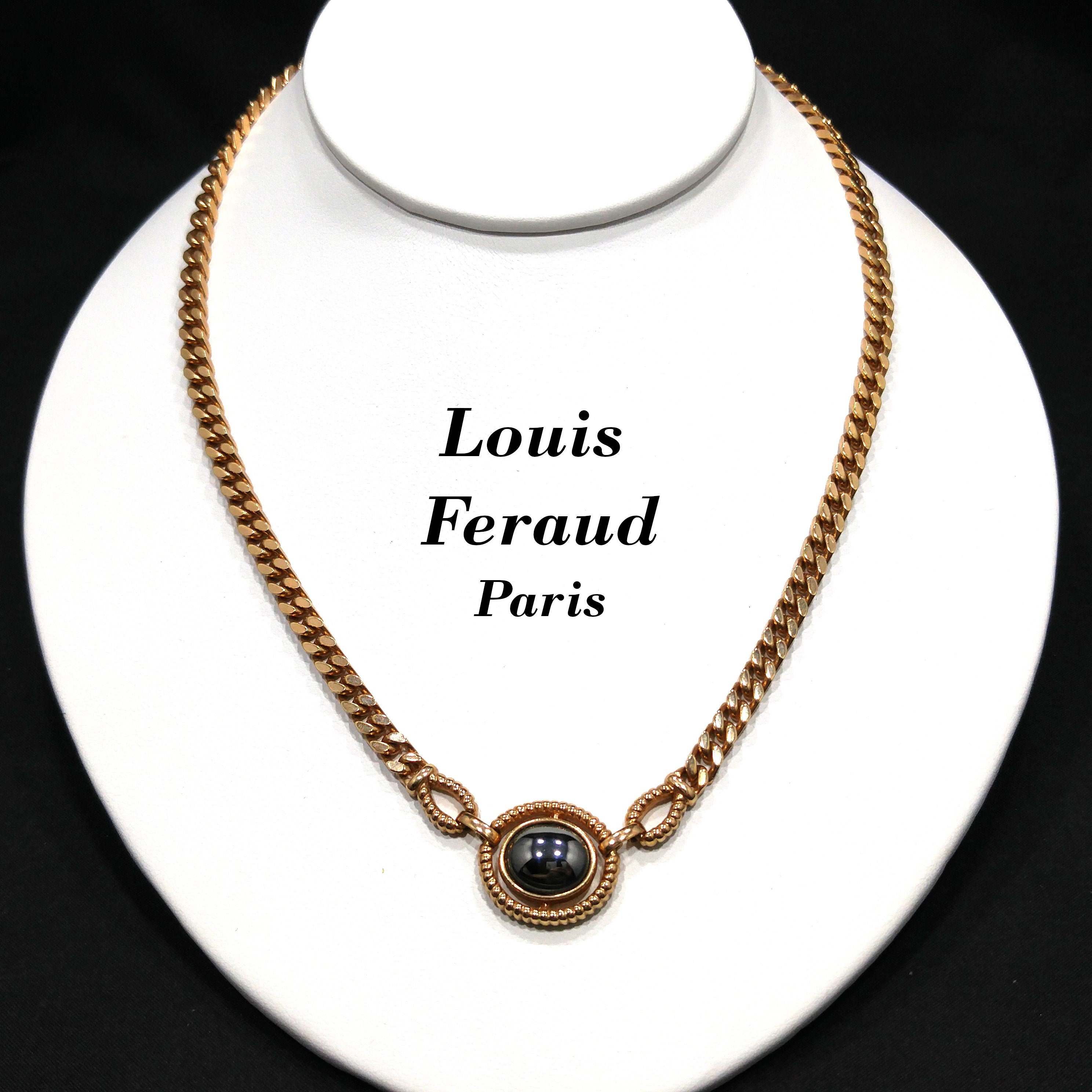 Louis Feraud Paris Black Resin Lucite Cuff Bangle Bracelet