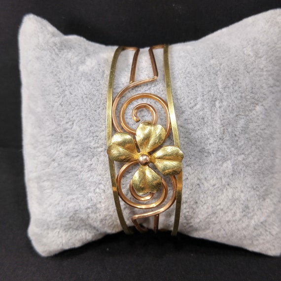 Krementz 14K Rolled Gold Overlay Cuff Bracelet, O… - image 2