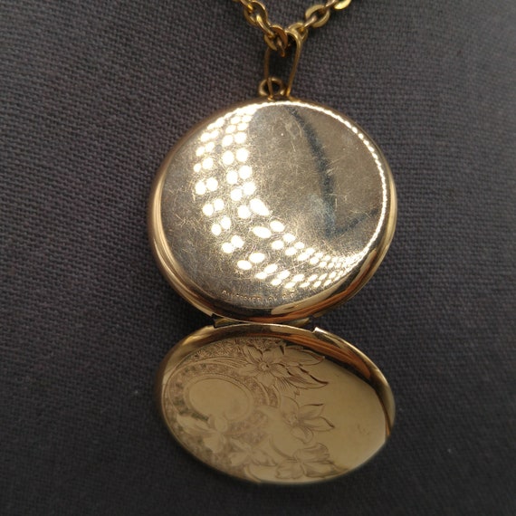 Danecraft Gold Filled Photo Locket Necklace, 12K … - image 3