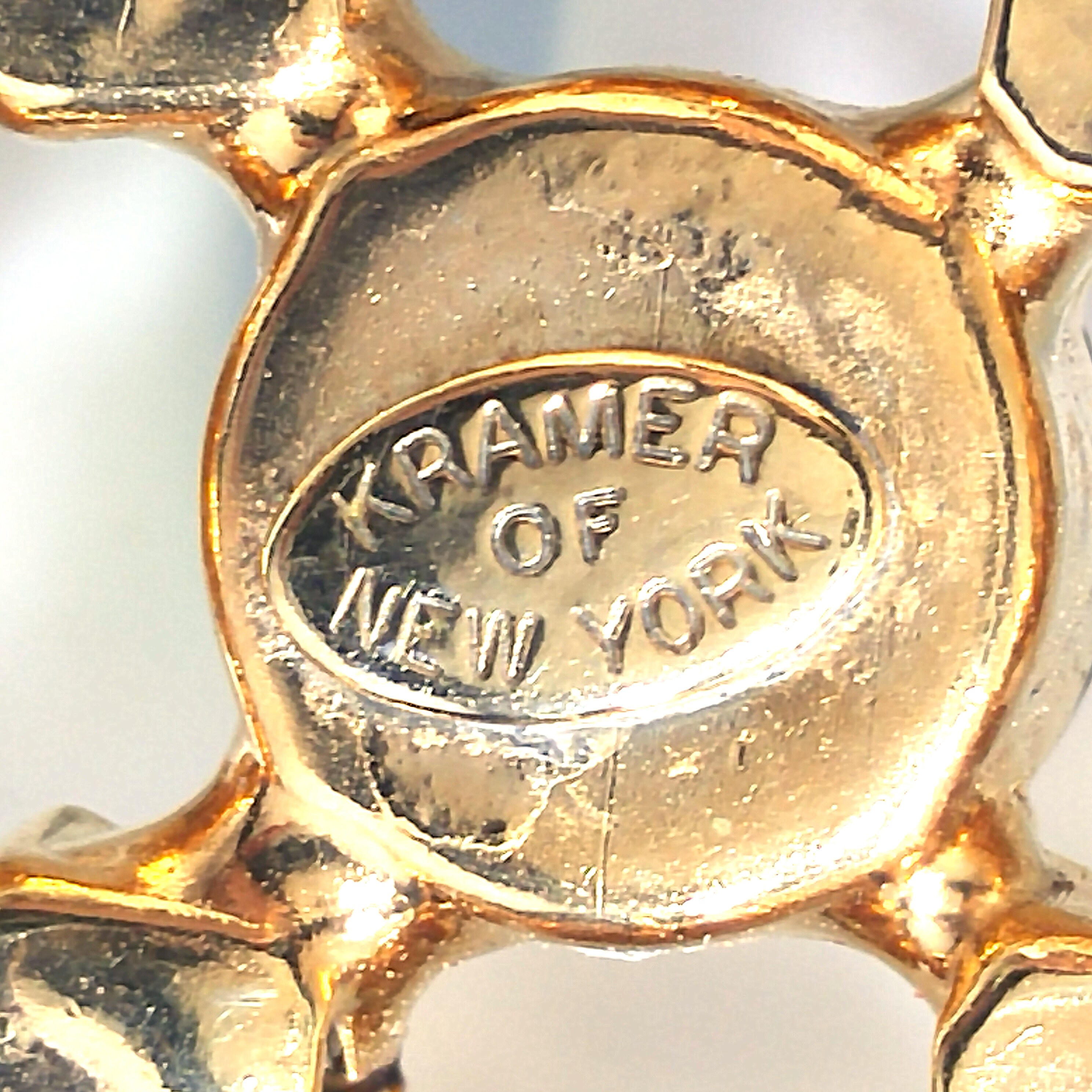 Kramer of New York Purple Rhinestone Brooch, Gold Plated Kramer of New York Purple Rhinestone Brooch, Gold Plated