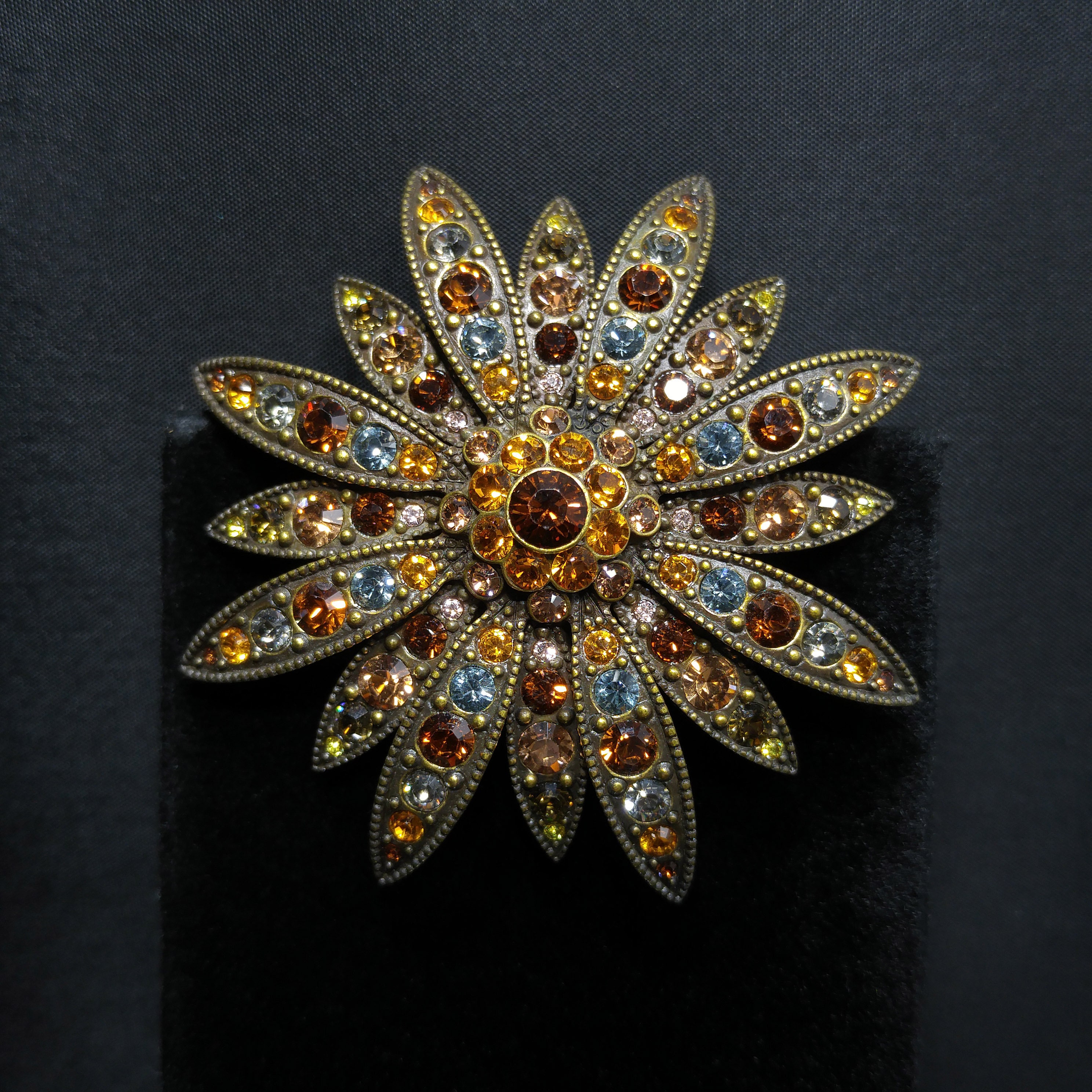 Swarovski Crystal Petite Floral Brooch
