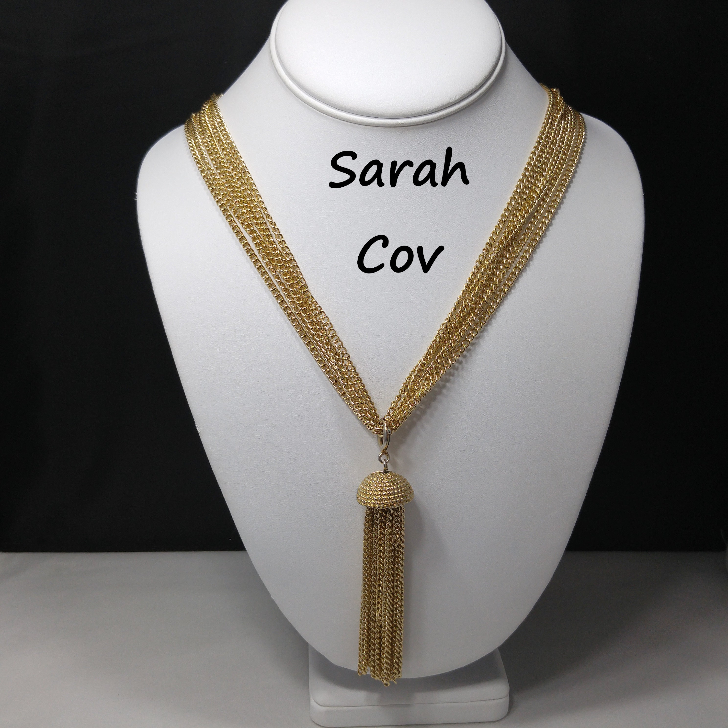 Buy Vintage Sarah Cov Signed Gold Chain Necklace Choker Online in India -  Etsy