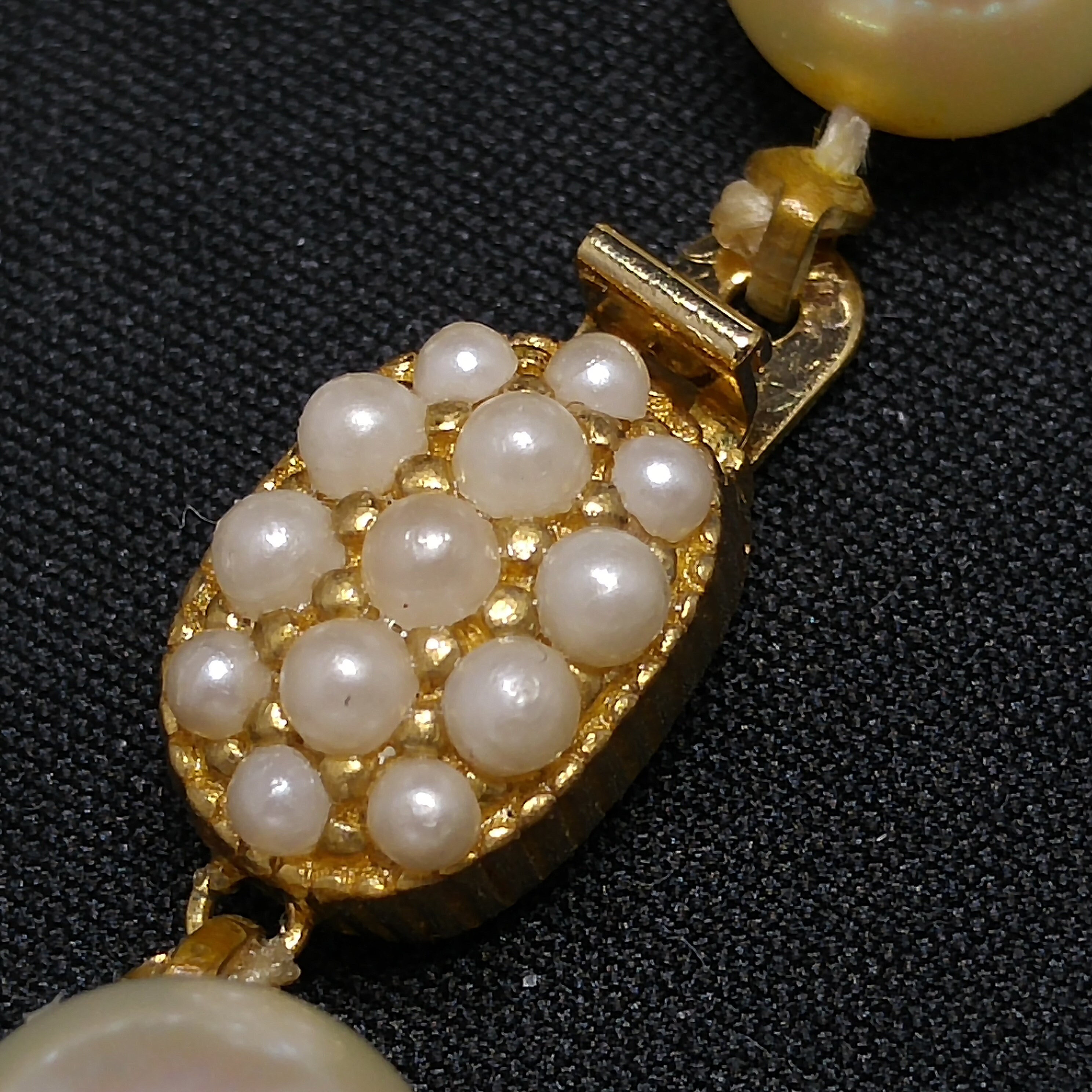 Ciner Double Strand Faux Pearls with Focal Clasp