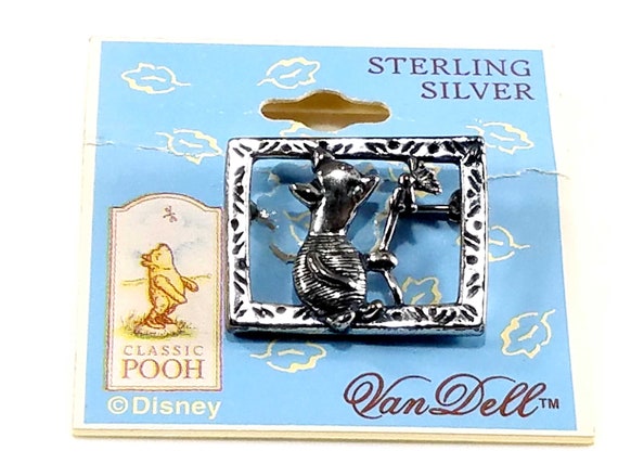 Van Dell Disney Piglet Brooch, Sterling Silver, 1… - image 3