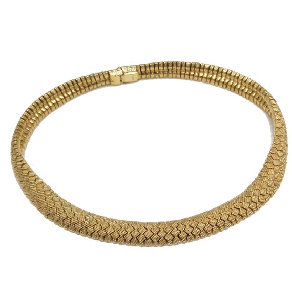 Ciner Gold Plated Snake Zig Zag Choker Necklace, … - image 10