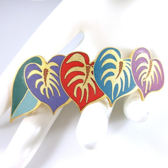 Laurel Burch "Anthurium" Barrette, Hair Clip, Clo… - image 2