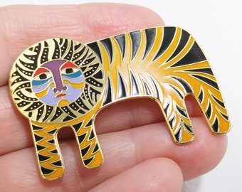 独特な店 ローレル・バーチ「ティグレ」ブローチ、金メッキのライオン アクセサリー