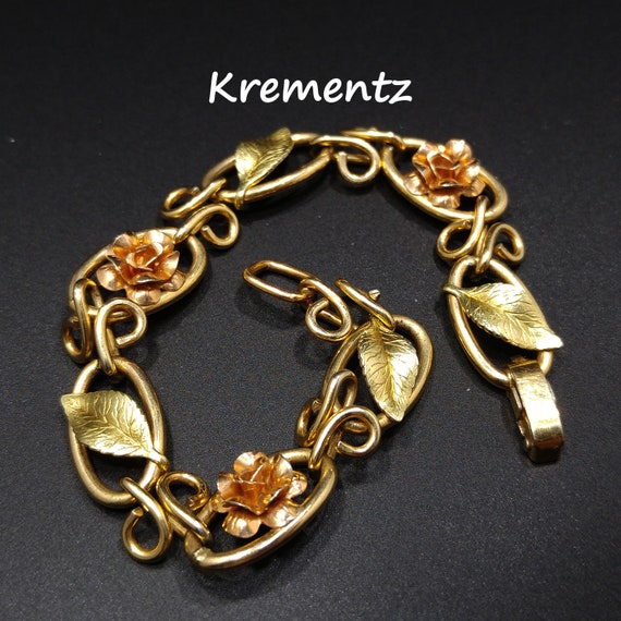 Krementz Two Toned Rolled Gold Bracelet, Rose Gold