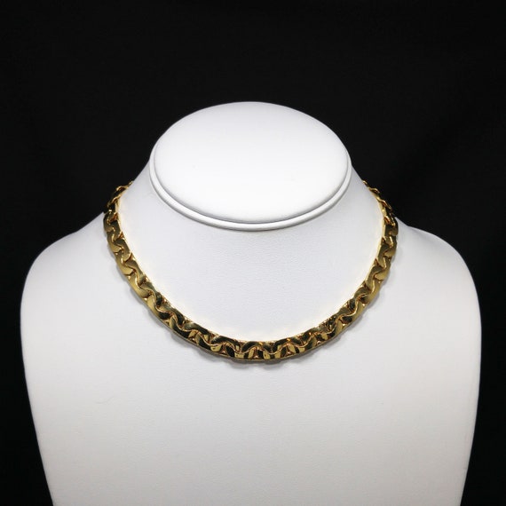 Monet Gold Plated Choker Necklace, 1980s Vintage … - image 9