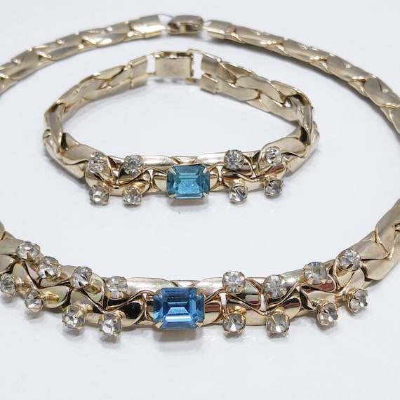 Vintage 80s Multi Glass & Chain Necklace (A1247) - Ruby Lane