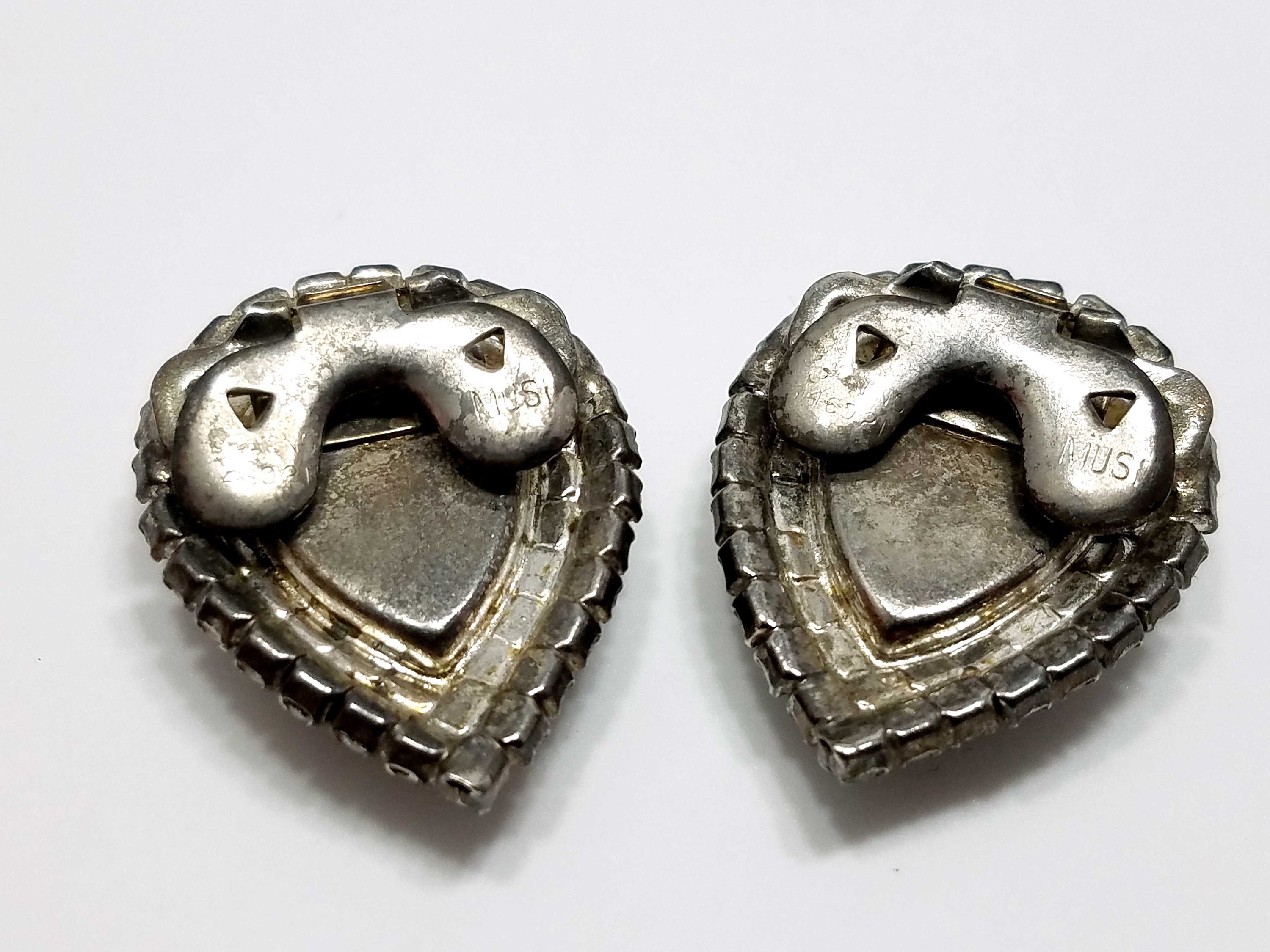 Musi Shoe Clips Large Black Rhinestone Small Clear Etsy