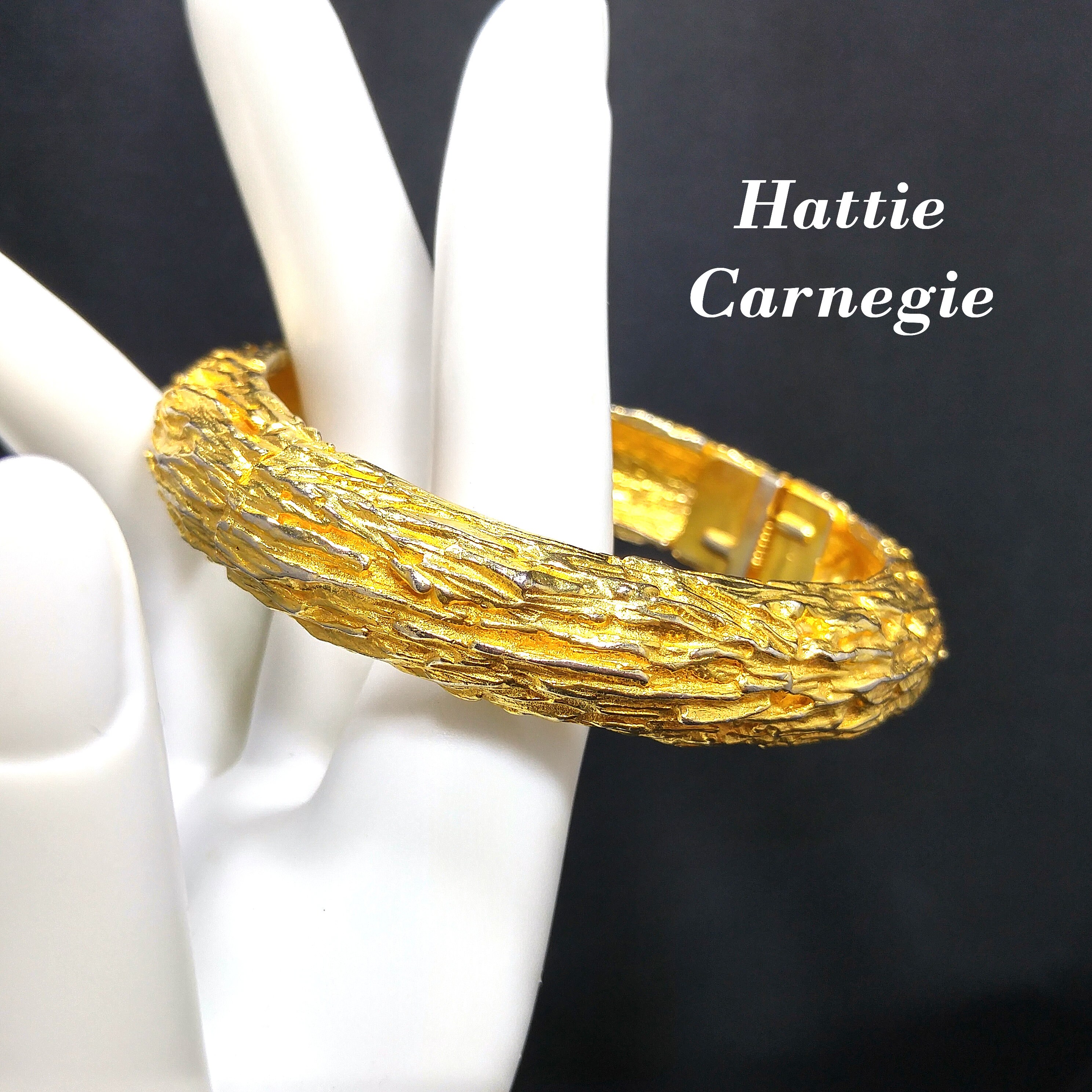 Hattie Carnegie Gold Tone Bracelet - Etsy Hattie Carnegie Gold Tone Bracelet - Etsy