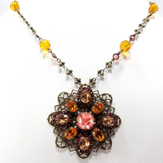 Liz Palacios Crystal Rhinestone Pendant Necklace,… - image 4