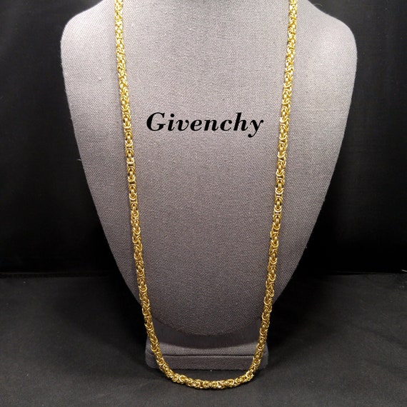 Givenchy Chain Necklace, Fold Over Clasp, 30 Inch… - image 1