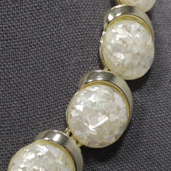 Vintage Lucite Confetti Choker Necklace, Gold Tone, W… Gem