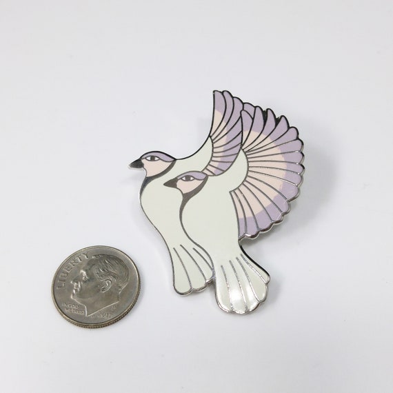 Vintage Laurel Burch "Hummingbirds" Pendant Brooc… - image 8