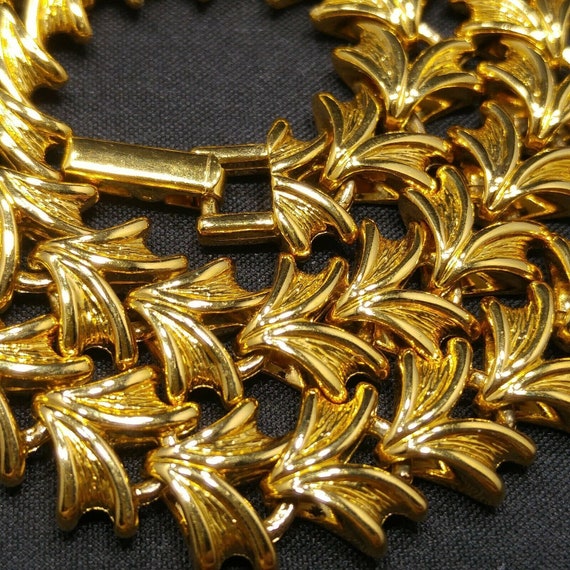 Vintage Napier Gold Plated Necklace, 18"  Interlo… - image 7