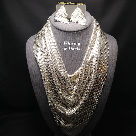 Whiting \u0026 Davis Silver Mesh Necklace 
