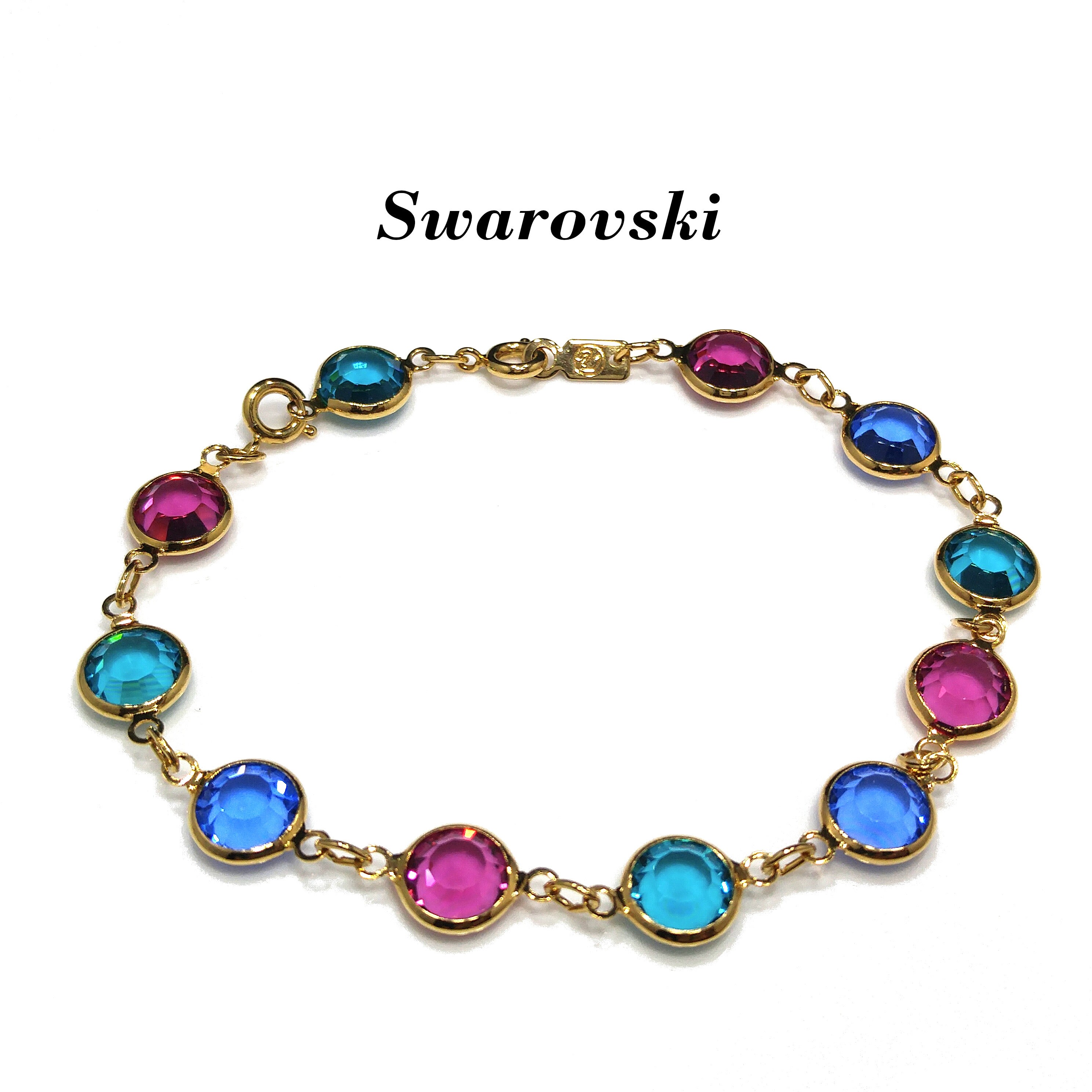 Multi color swarovski crystal bracelet deals