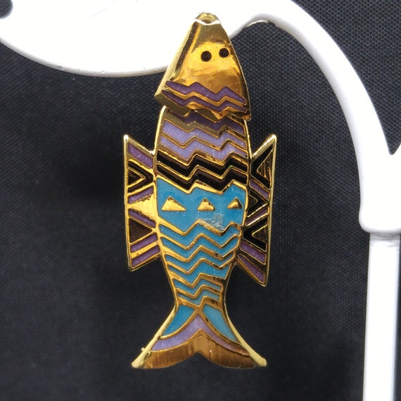 Laurel Burch "Fish Spirit" Post Dangle Earrings, … - image 2
