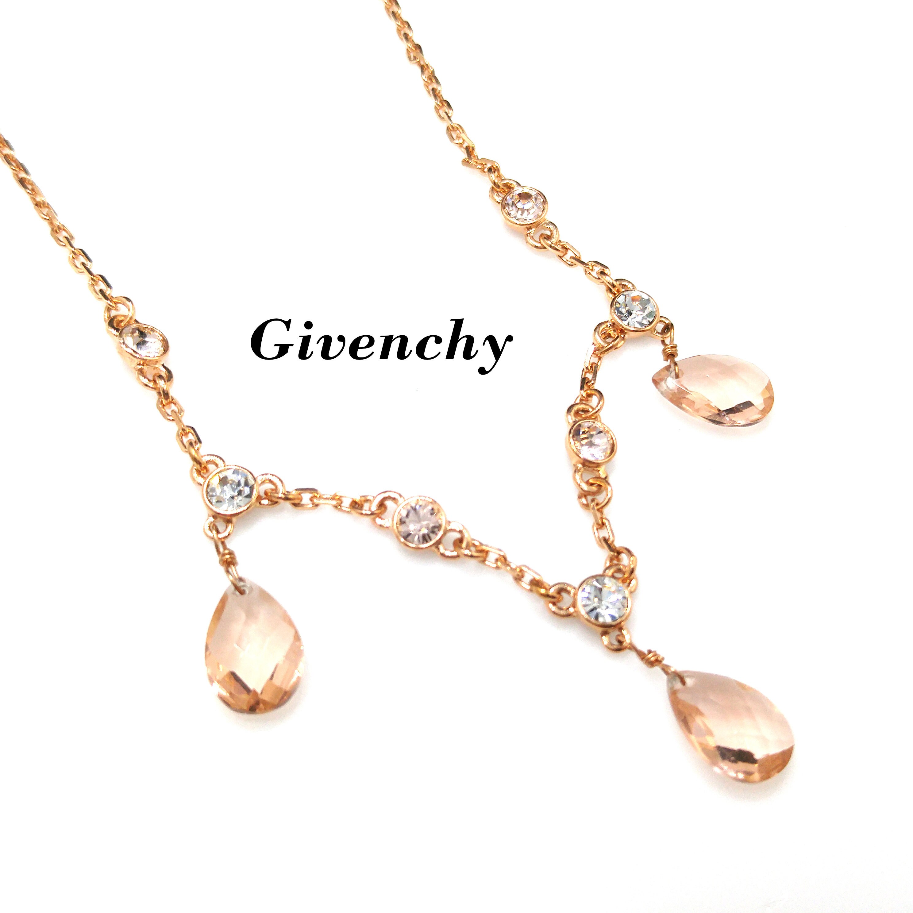 Givenchy Gold-Tone Vintage Rose Crystal Statement Necklace, 16