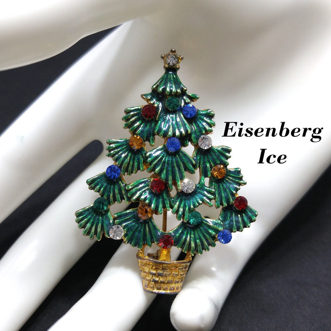 ICE クリスマスツリーブローチ　ビンテージ　Eisenberg　クリスマスピン il_1080xN.5355060764_ku8i.jpg