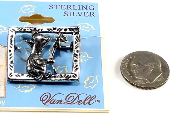 Van Dell Disney Piglet Brooch, Sterling Silver, 1… - image 2