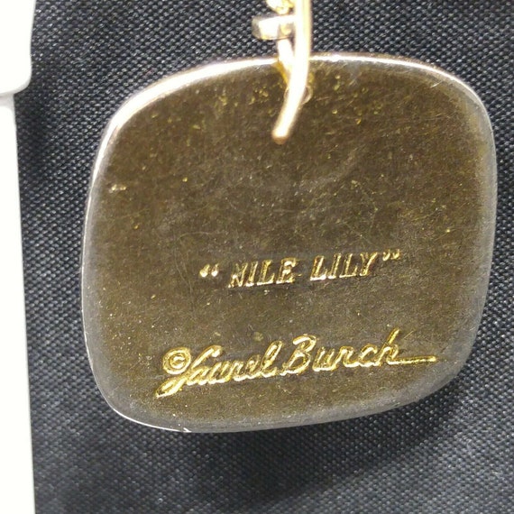 Laurel Burch "Nile Lily" Drop Earrings, Gold Plat… - image 5