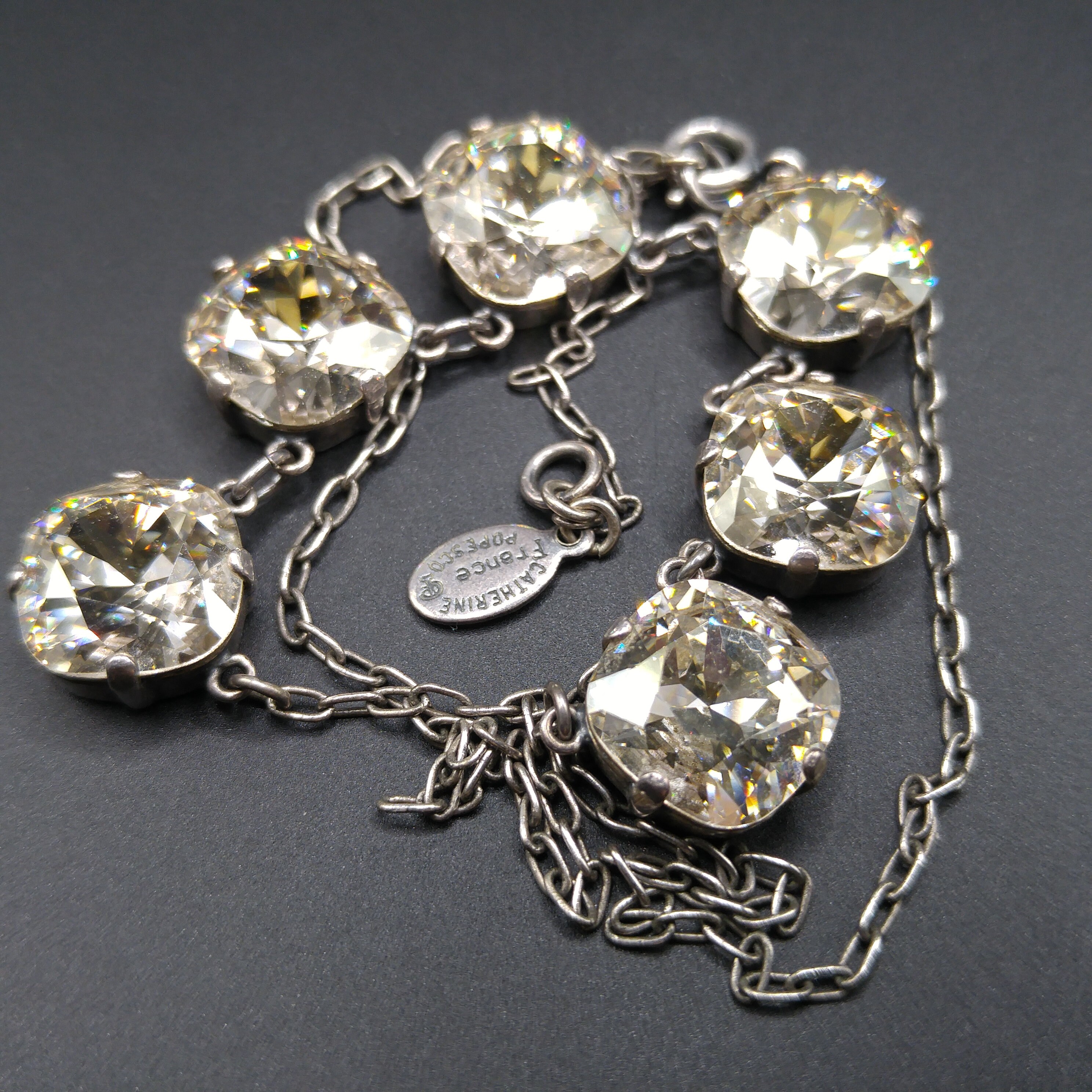 入荷nowオンラインストア Catherine Popesco Deco Art Necklace, Rhinestone Crystal アクセサリー