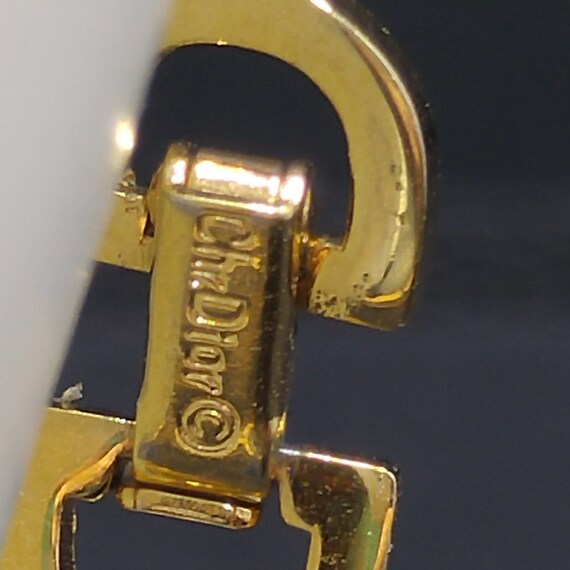 Christian Dior Clear Rhinestone Bracelet, Gold Pl… - image 3