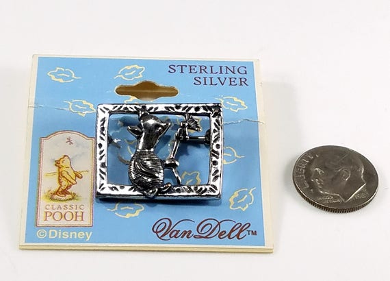 Van Dell Disney Piglet Brooch, Sterling Silver, 1… - image 6