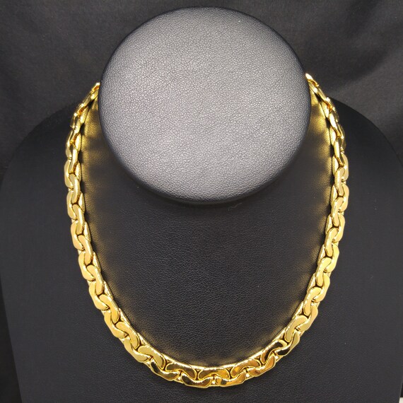 Monet Gold Plated Choker Necklace, 1980s Vintage … - image 3