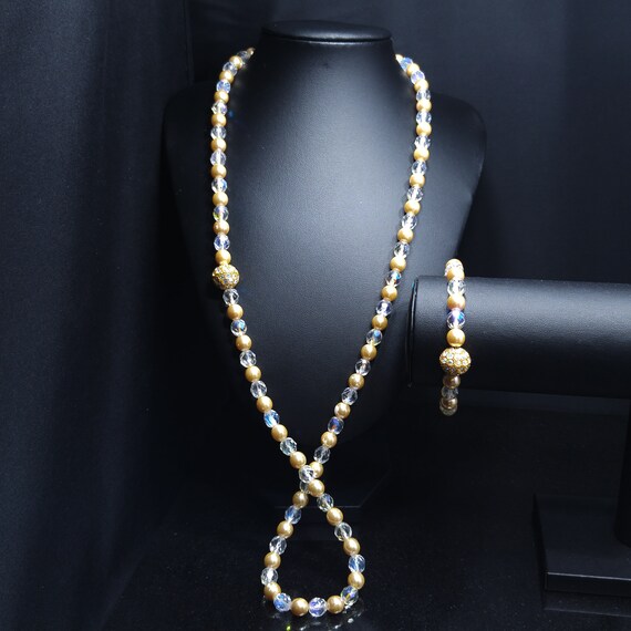 Joan Rivers Faux Pearl Crystal Necklace & Bracele… - image 9