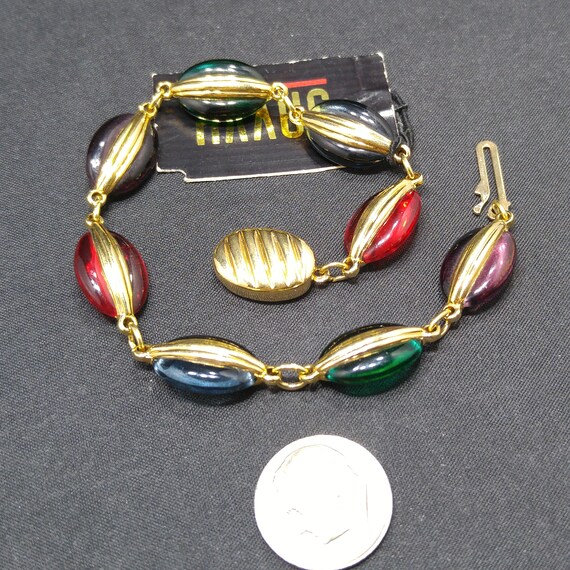 Swarovski Bracelet Multicolored Crystals, Gold Pl… - image 9